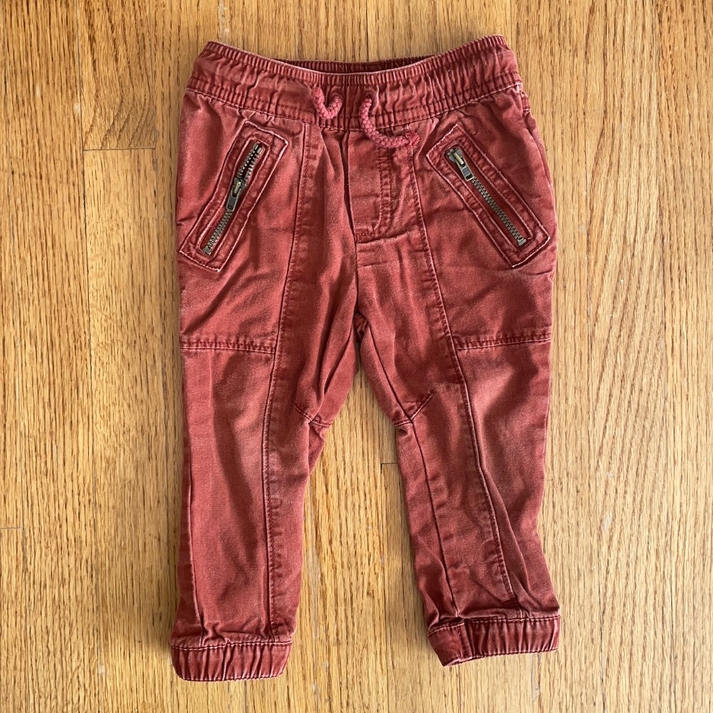 Genuine Kids Rust Color Cotton Joggers Size 18 Months